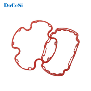 Junta de anillo de silicona de goma roja de la raya modificada para requisitos particulares